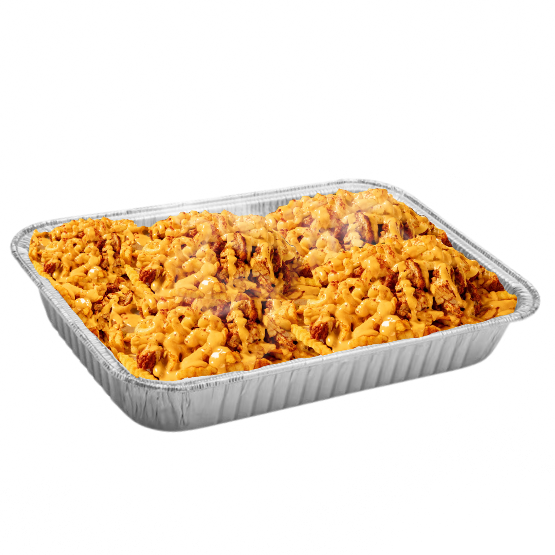 Tray of Loaded Mac and Cheese.